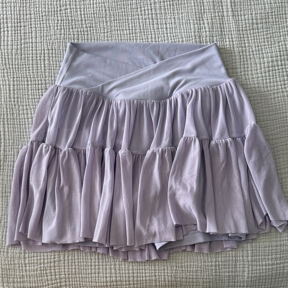 Blogilates Tennis Fitness Skirt Women’s Lavender Ruffled Skirt - XS